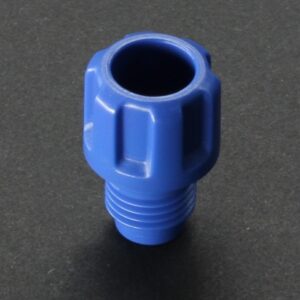 AccuDose Cartridge Outlet Cap 1/4 NPT Blue