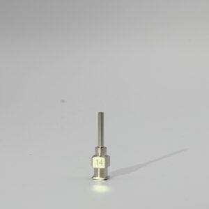 14G precision metal dispensing tips, box of 12 for high-strength and chemical-resistant applications