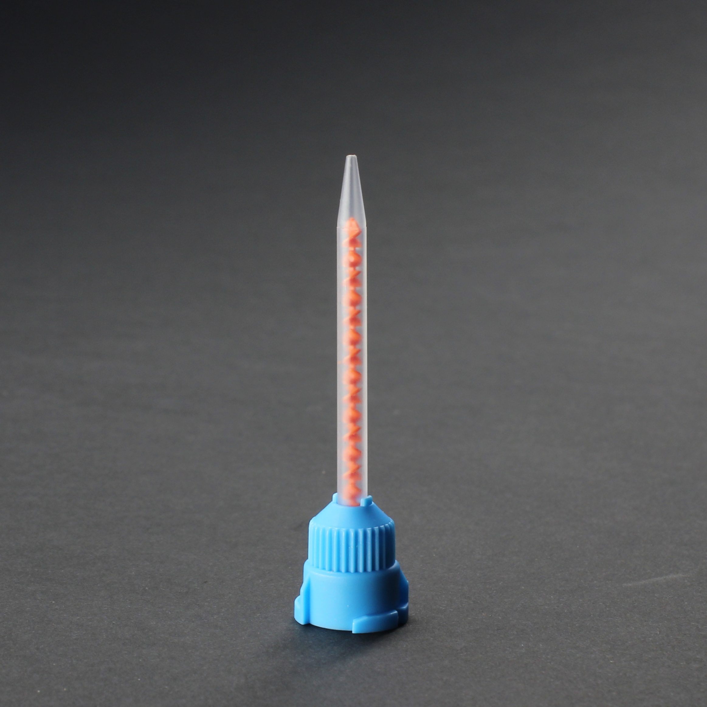 2K static mixer with 16 mixing elements designed for precise 10:1 two-part adhesive mixing applications