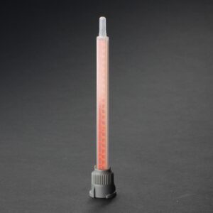 2K static mixer with 24 mixing elements designed for precise 10:1 two-part adhesive mixing applications