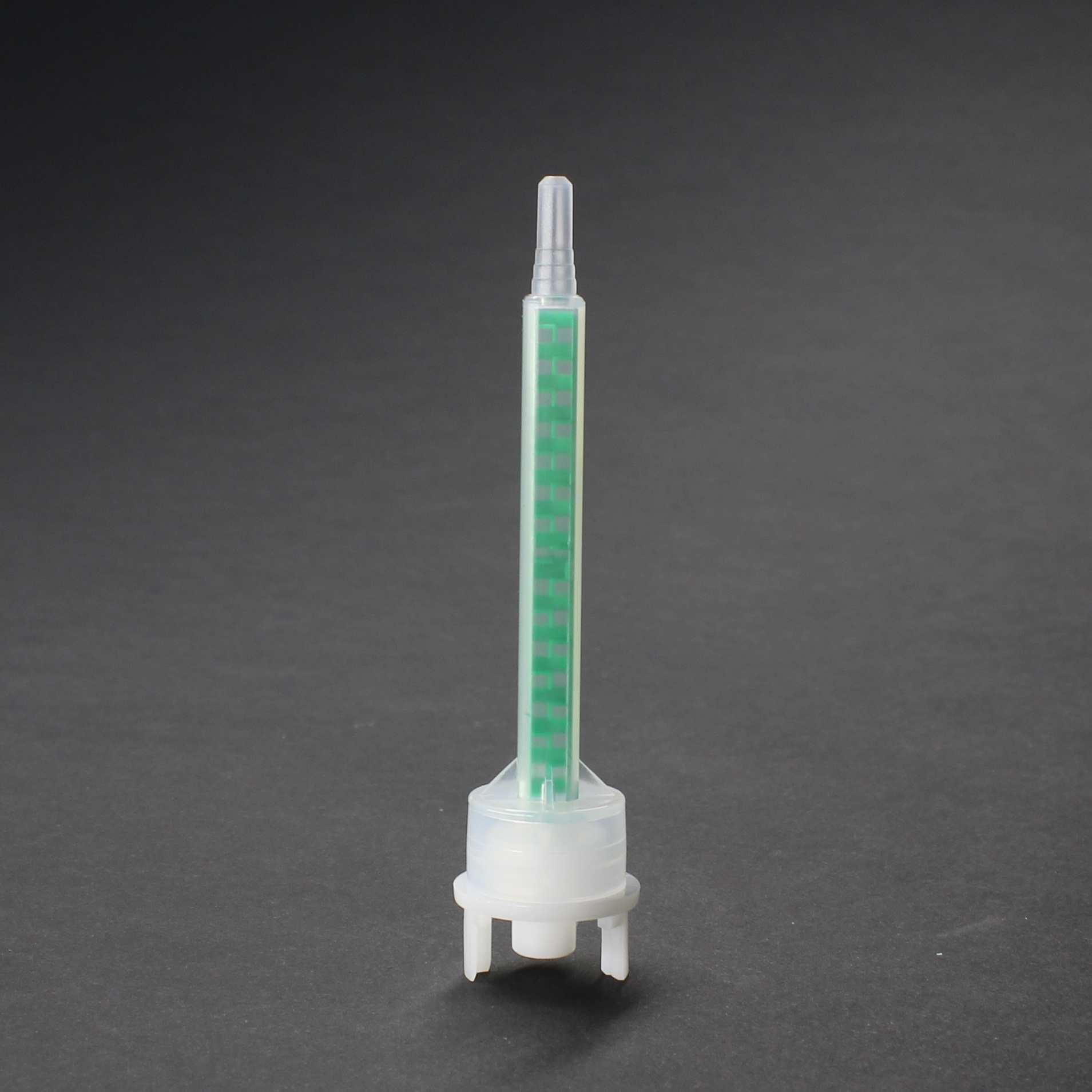 2K static mixer with 16 mixing elements designed for precise 1:1 and 2:1 two-part adhesive mixing applications