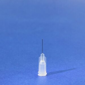 27G precision stainless steel dispensing tip for industrial fluids