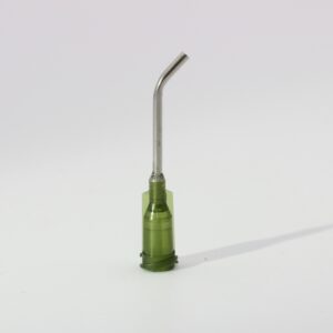 45° 14G precision stainless steel dispensing tip for industrial fluids