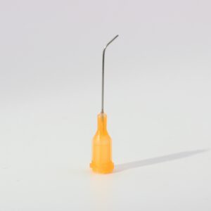 45° 23G precision stainless steel dispensing tip for industrial fluids